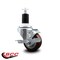 Service Caster 3'' Maroon Poly Swivel 1-1/2'' Expanding Stem Caster with Brake SCC-EX20S314-PPUB-MRN-TLB-112 - alternate 2